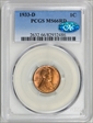 1933-D 1C MS66RD