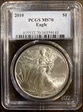 2010 $1 Silver Eagle MS70