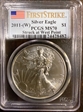 2011-(W) $1 Silver Eagle Struck at West Point First Strike MS70