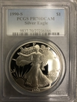 1990-S $1 Silver Eagle PR70DCAM