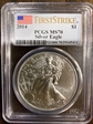 2014 $1 Silver Eagle First Strike MS70