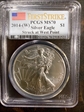 2014-(W) $1 Silver Eagle Struck at West Point First Strike MS70