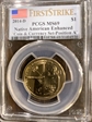 2014-D $1 Native American Enhanced Coin & Currency Set-Position A 1st Strike SP69