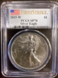 2015-W $1 Burnished Silver Eagle First Strike SP70
