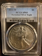2011-W $1 Burnished Silver Eagle SP69