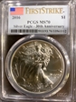 2016 $1 Silver Eagle Silver Eagle - 30th Anniversary First Strike MS70