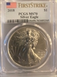 2018 $1 Silver Eagle First Strike MS70
