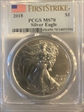 2018 $1 Silver Eagle First Strike MS70