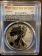 2019-W $1 Silver Eagle Enhanced Rev PR Pride of Two Nations, Canadian Set FDI PR70