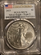 2021 $1 Silver Eagle - Type 2 First Strike MS70