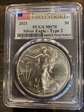 2021 $1 Silver Eagle - Type 2 First Strike MS70