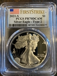 2021-S $1 Silver Eagle - Type 2 First Strike PR70DCAM