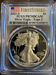 2021-S $1 Silver Eagle - Type 2 First Strike PR70DCAM