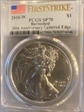 2016-W $1 Burnished Silver Eagle 30th Anniversary Lettered Edge First Strike SP70