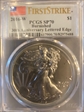 2016-W $1 Burnished Silver Eagle 30th Anniversary Lettered Edge First Strike SP70