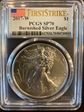 2017-W $1 Burnished Silver Eagle First Strike SP70