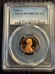 1986-S 1C PR70DCAM