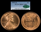 1942-D 1C MS67+ RD
