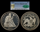 1868 $1 PR64CAM