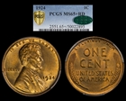 1924 1C MS65+ RD