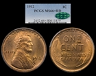1912 1C MS66+ RD