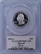 2008-S 25C Hawaii Silver PR70DCAM