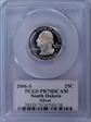 2006-S 25C South Dakota Silver PR70DCAM