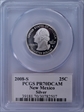 2008-S 25C New Mexico Silver PR70DCAM