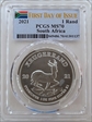 2021 1 Rand Krugerrand Silver First Day of Issue MS70