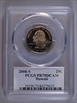 2008-S 25C Hawaii PR70DCAM