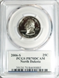 2006-S 25C North Dakota PR70DCAM