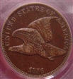 1856 1C Flying Eagle AU50
