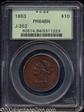 1863 $10 J-352 PR64BN