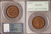 1853 1C MS64BN