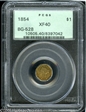1854 G$1 BG-528 XF40