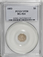 1853 G$1 BG-524 VF30