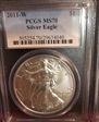 2011-W $1 Burnished Silver Eagle SP70