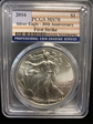 2016 $1 Silver Eagle Silver Eagle - 30th Anniversary First Strike MS70