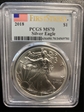 2018 $1 Silver Eagle First Strike MS70
