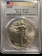 2018 $1 Silver Eagle First Strike MS70