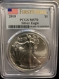 2018 $1 Silver Eagle First Strike MS70