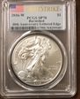 2016-W $1 Burnished Silver Eagle 30th Anniversary Lettered Edge First Strike SP70