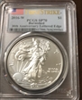 2016-W $1 Burnished Silver Eagle 30th Anniversary Lettered Edge First Strike SP70
