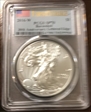 2016-W $1 Burnished Silver Eagle 30th Anniversary Lettered Edge First Strike SP70