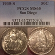 1935-S 50C San Diego MS65