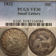 1832 50C Small Letters VF30