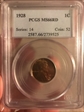 1928 1C MS66RD