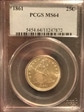 1861 25C MS64