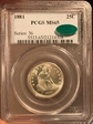 1881 25C MS65
