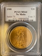 1908 $20 No Motto MS64